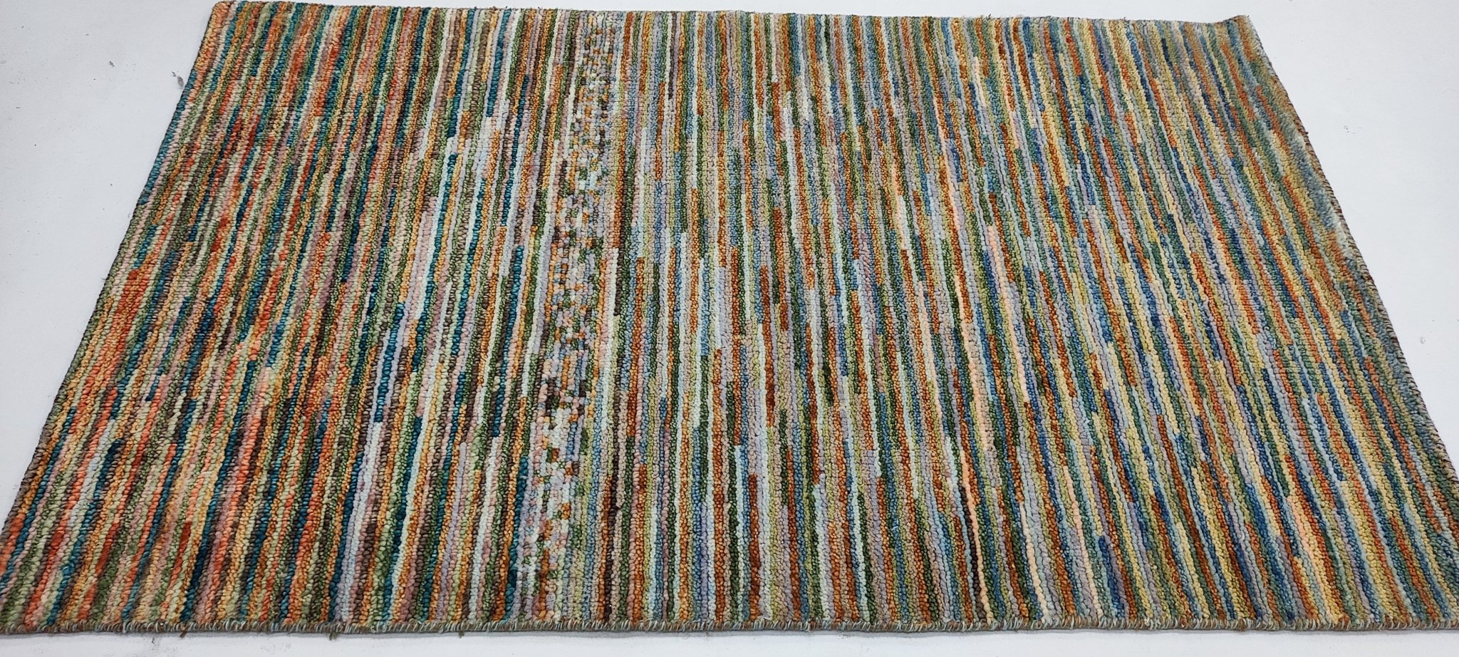Noelle 3x5.3 Hand-Knotted Multi Stripe | Banana Manor Rug Factory Outlet