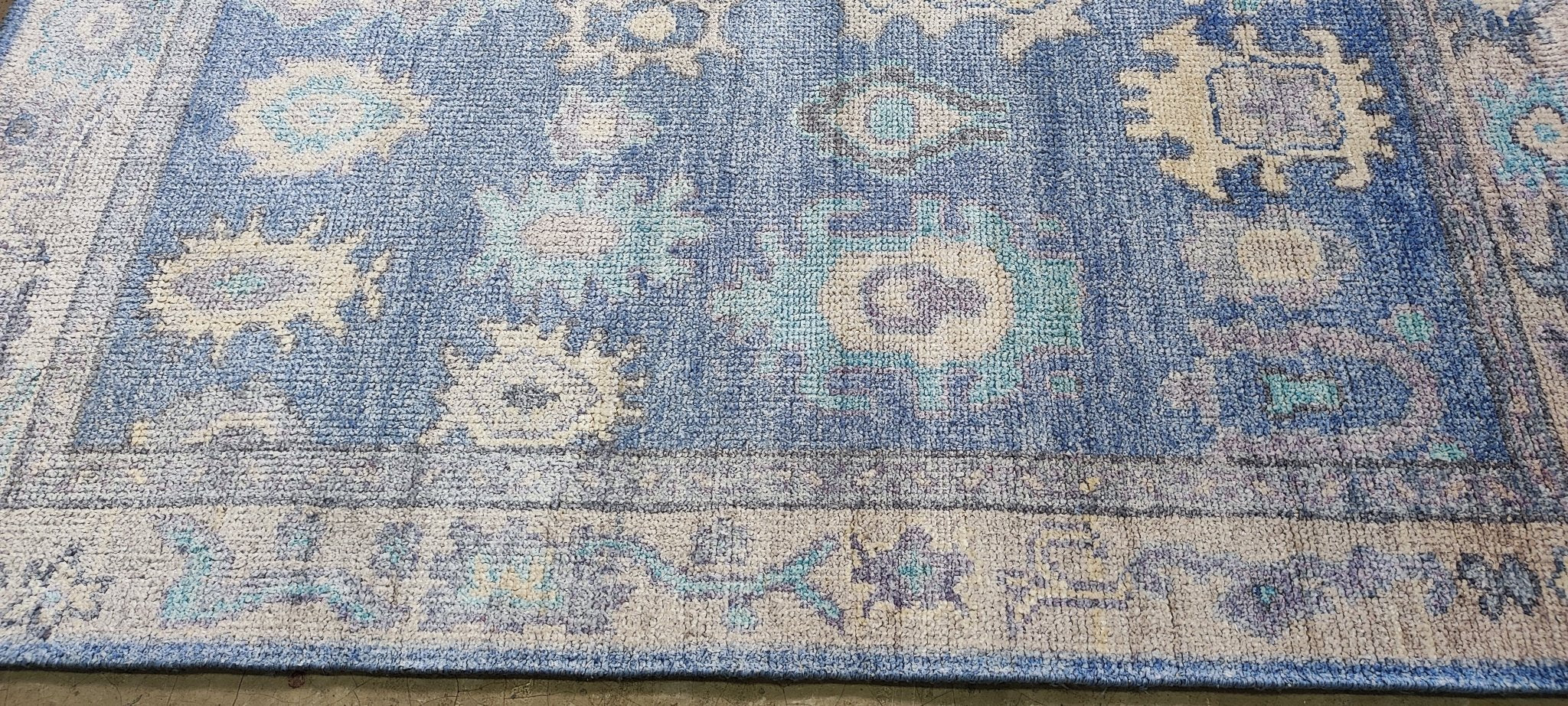 Nora 4x6 Light Blue Oushak | Banana Manor Rug Factory Outlet