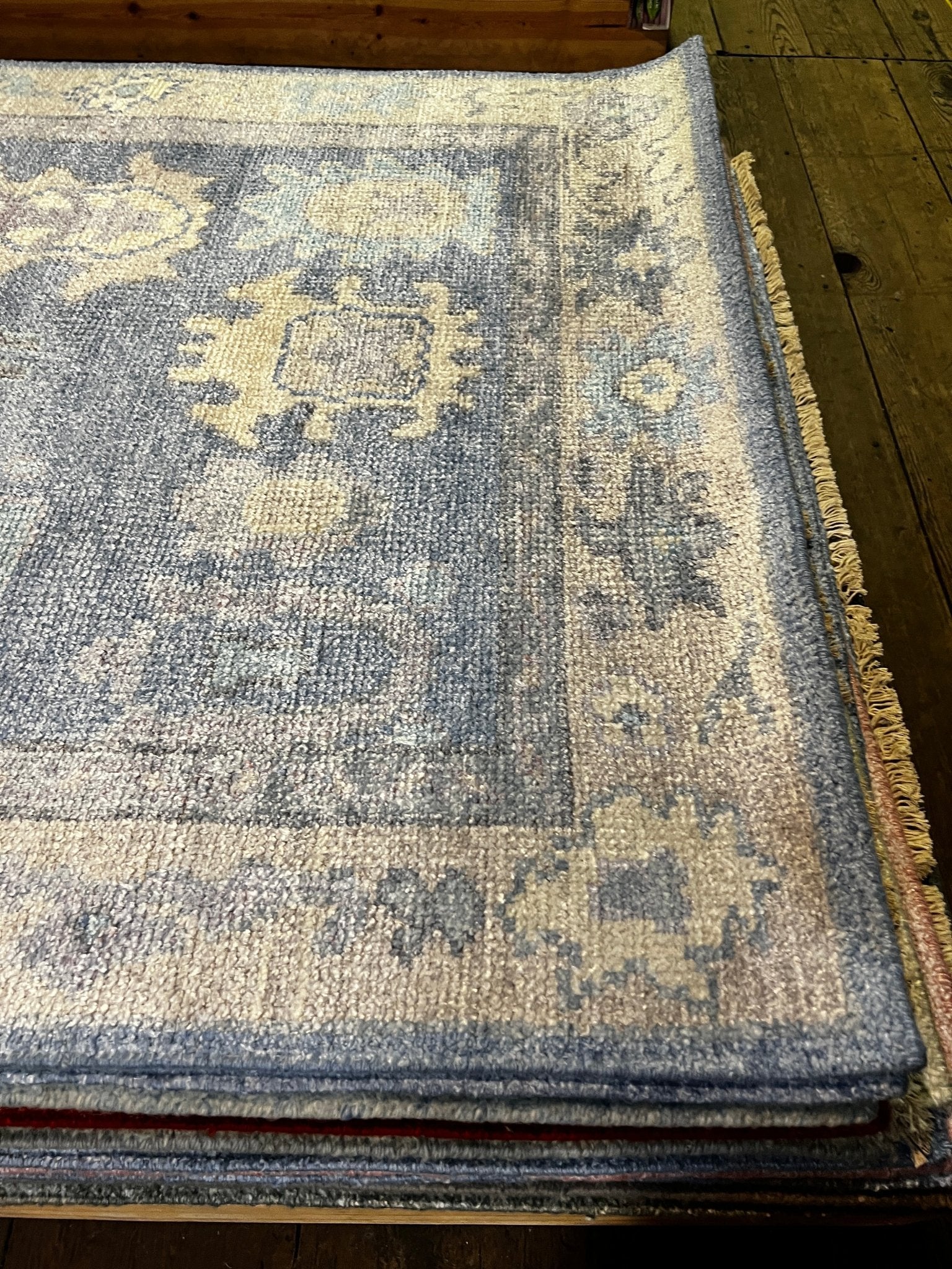 Nora 4x6 Light Blue Oushak | Banana Manor Rug Factory Outlet