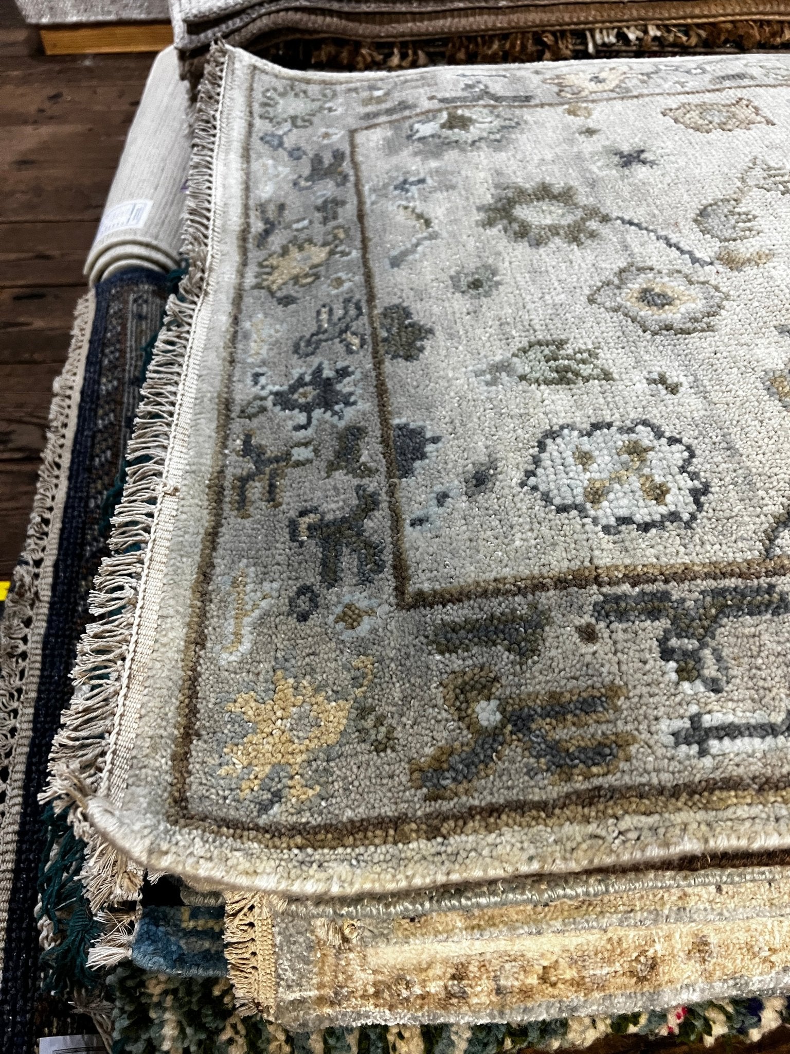Nora Bing 3x5 Hand-Knotted Silver & Grey Oushak | Banana Manor Rug Factory Outlet