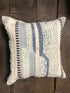 Oceane White, Blue, and Dark Blue Pillow | Banana Manor Rug Company