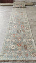 Odessa 3x18 Aqua Blue Hand-Knotted Oushak Runner | Banana Manor Rug Company