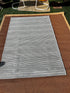 Opportunity Buy-Harwich Light Blue & Silver 3.11x5.6 Machine Made Outdoor/Indoor Rug | Banana Manor Rug Company