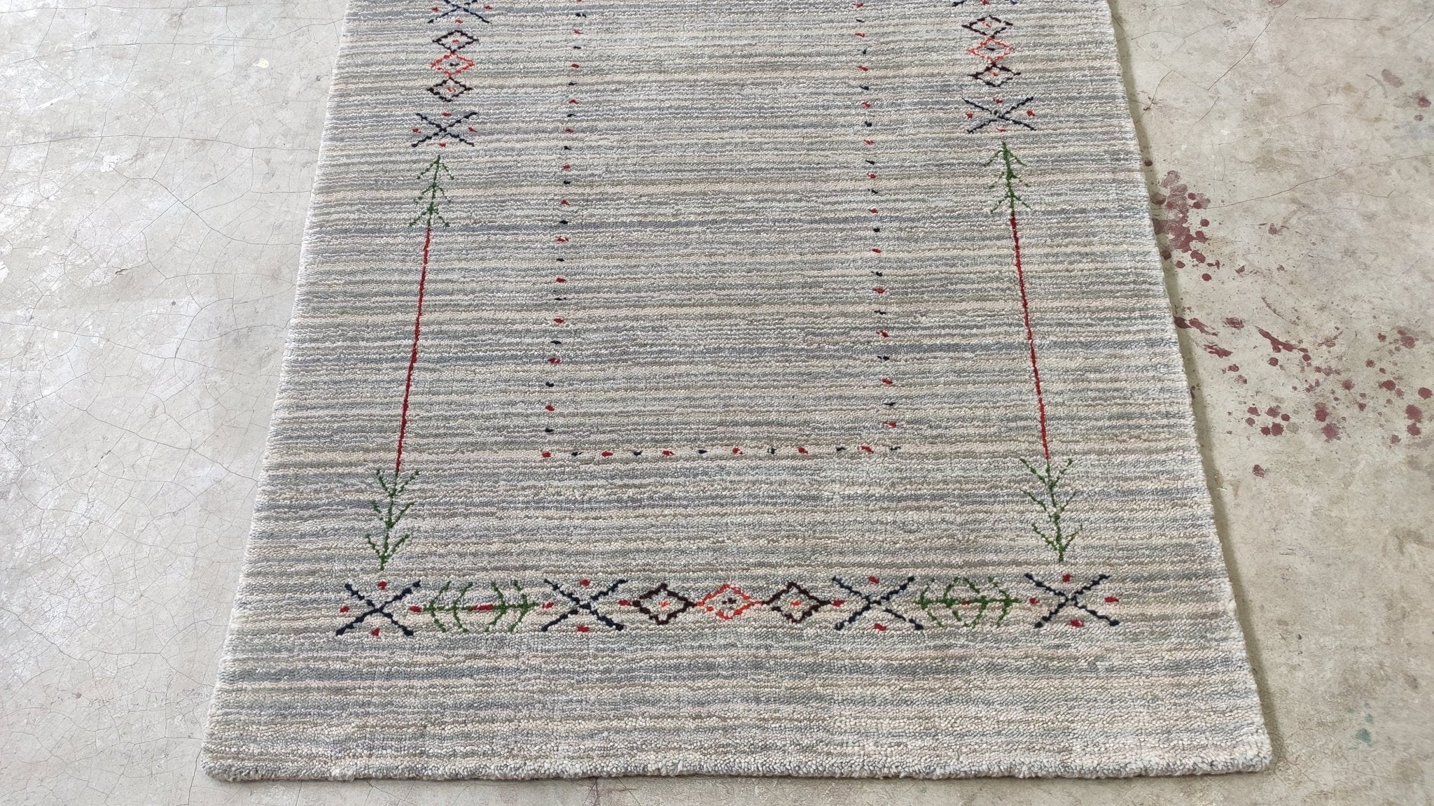 Oscar Felix 3x4.9 Grey Handwoven Gabbeh Rug | Banana Manor Rug Factory Outlet