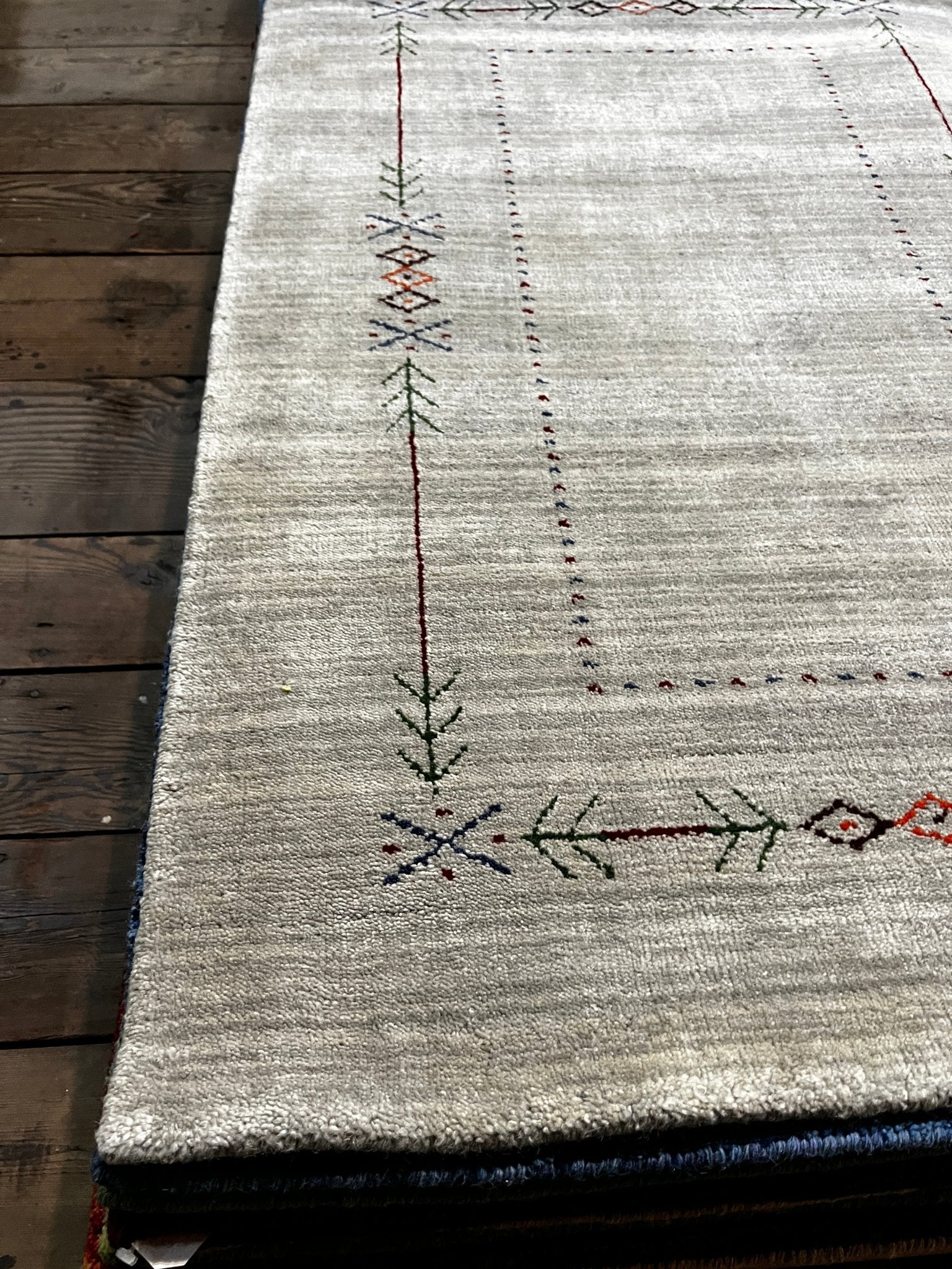 Oscar Felix 3x4.9 Grey Handwoven Gabbeh Rug | Banana Manor Rug Factory Outlet