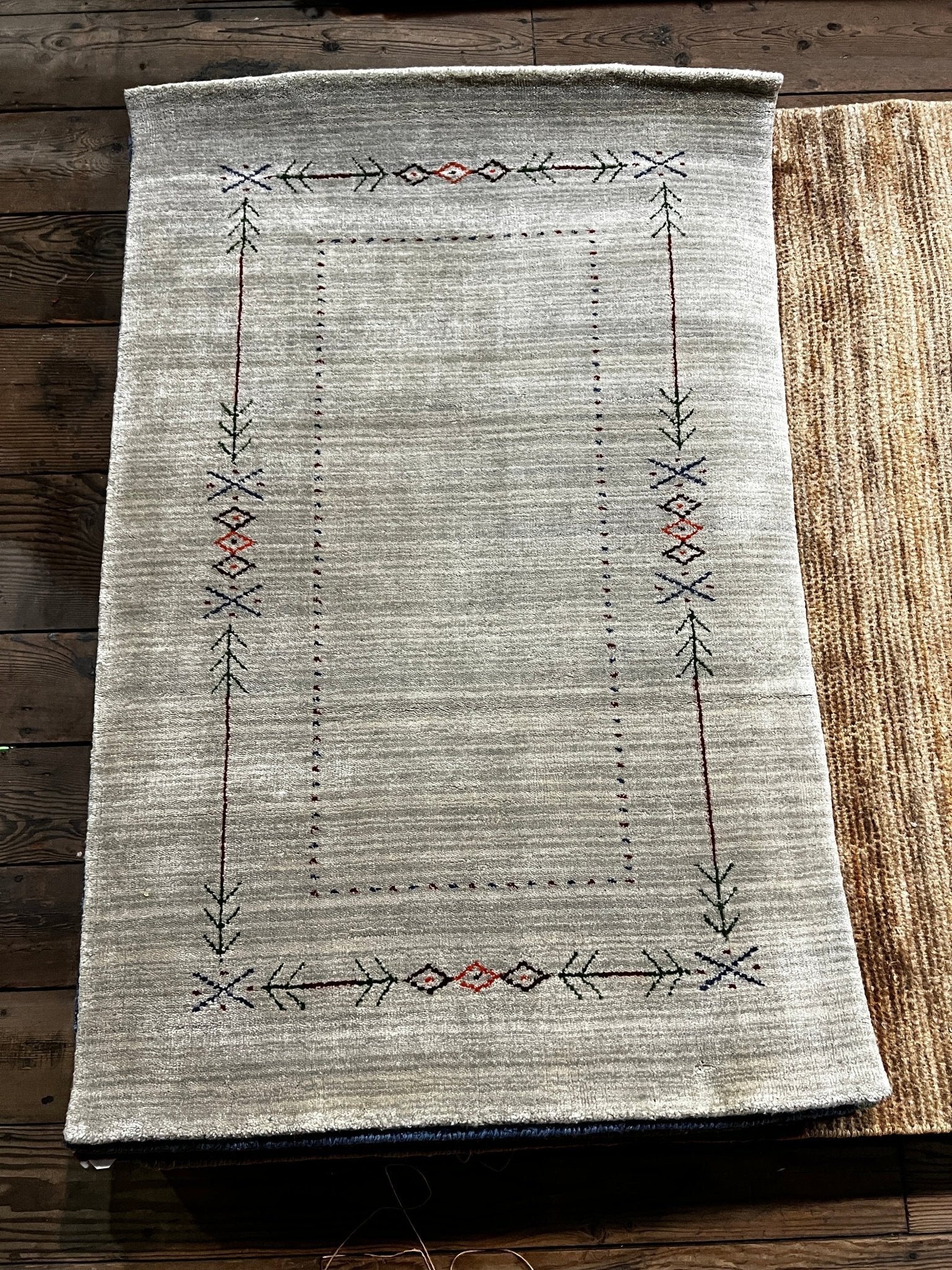 Oscar Felix 3x4.9 Grey Handwoven Gabbeh Rug | Banana Manor Rug Factory Outlet