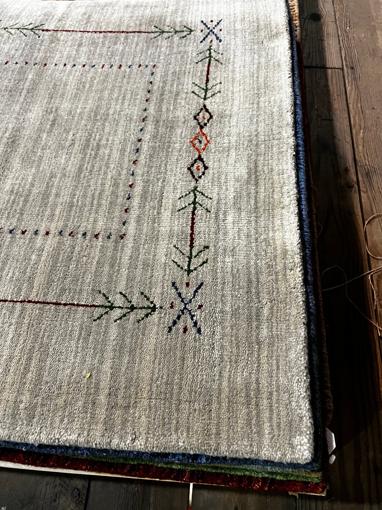 Oscar Felix 3x4.9 Grey Handwoven Gabbeh Rug | Banana Manor Rug Factory Outlet