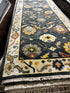 Paxe 2.6x10 Dark Grey & Ivory Oushak | Banana Manor Rug Factory Outlet