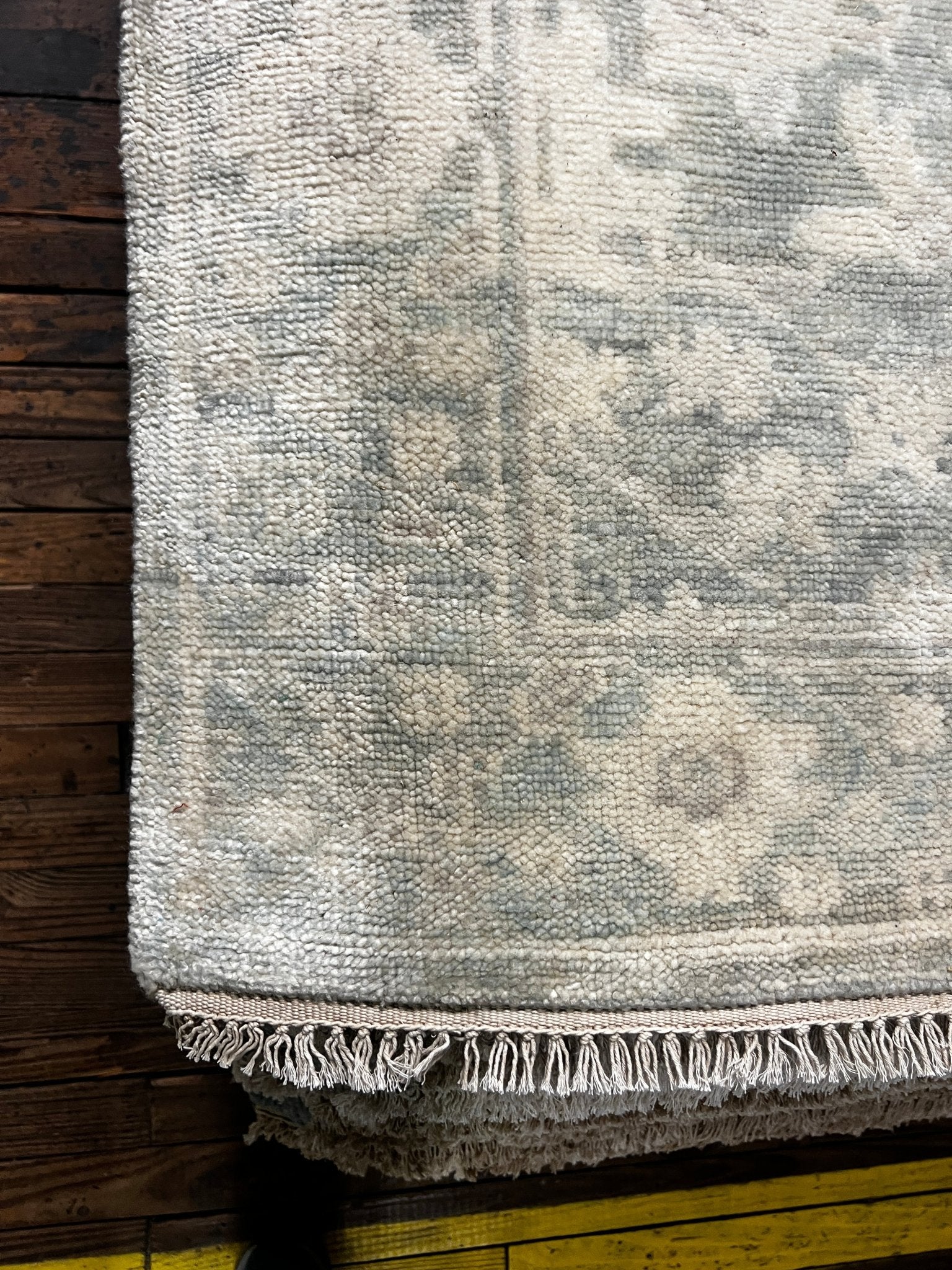 Pazienza 3.9x12.6 Light Green & Ivory Oushak Runner | Banana Manor Rug Factory Outlet