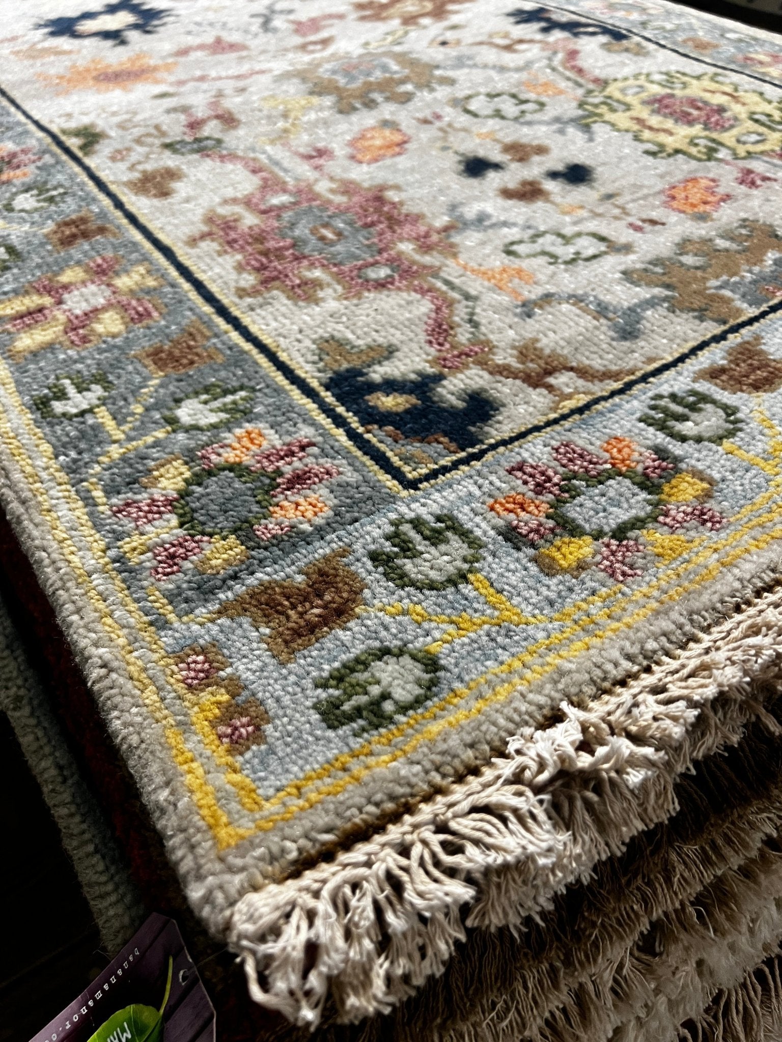 Pepper Potts 2.6x10 Tan and Grey Hand-Knotted Runner | Banana Manor Rug Company