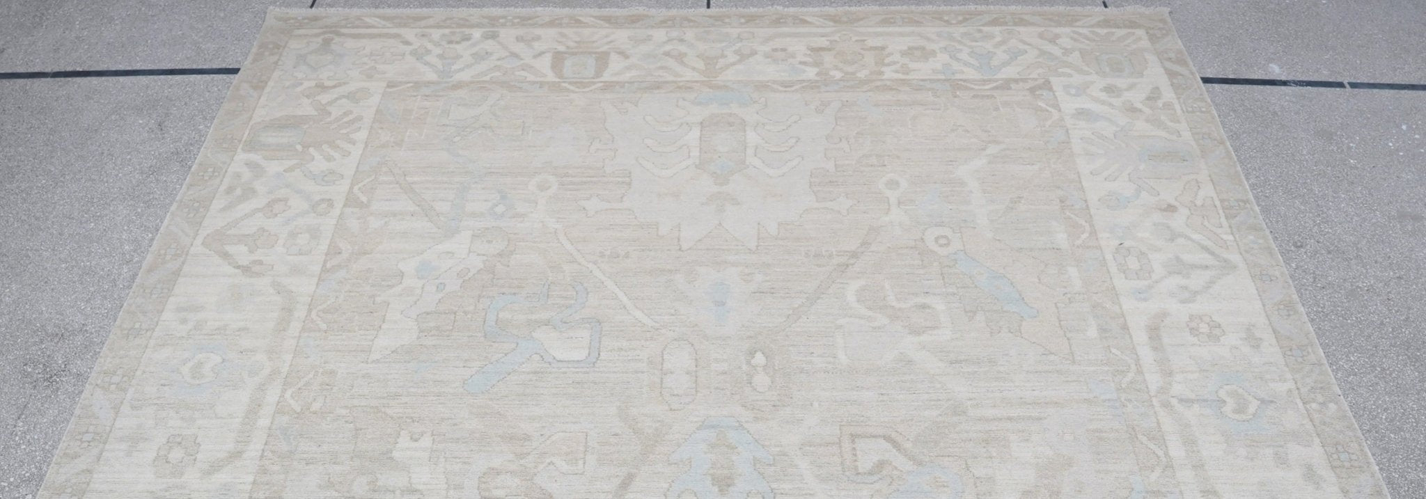 Permaz 9.1x11.10 Whitewashed Afghani Oushak | Banana Manor Rug Factory Outlet