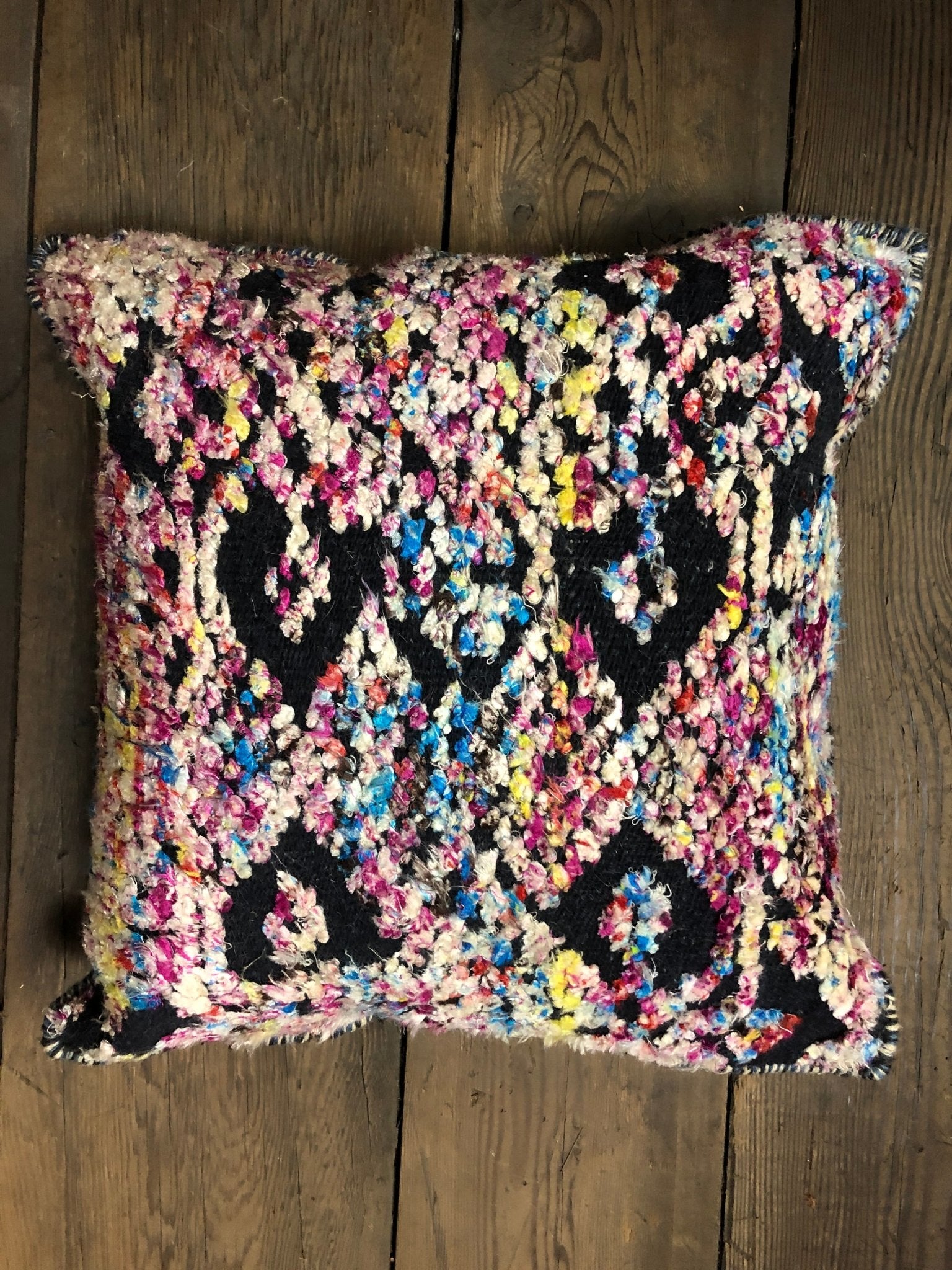Persephone Magenta and Multiple Colored Pillow | Banana Manor Rug Company