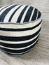 Phil Striped Round Pouffe | Banana Manor Rug Company