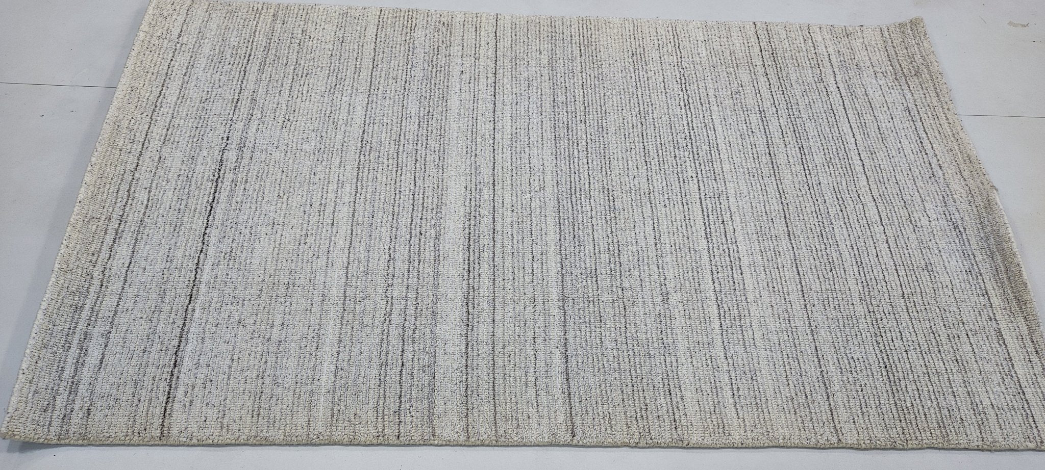 Phoebe Abbot 3x5 Hand-Knotted Silver Textured | Banana Manor Rug Factory Outlet