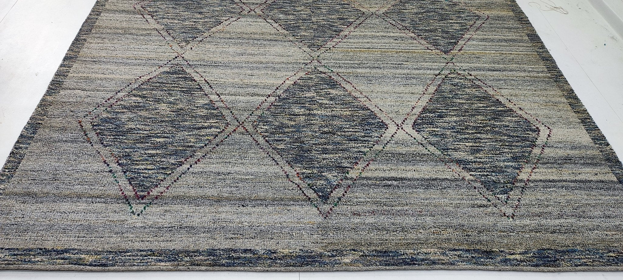 Pizza Boy 8x10.6 Hand-Knotted Natural Grey Modern | Banana Manor Rug Factory Outlet