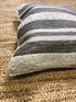 Pluto Grey and White Striped Pillow | Banana Manor Rug Company
