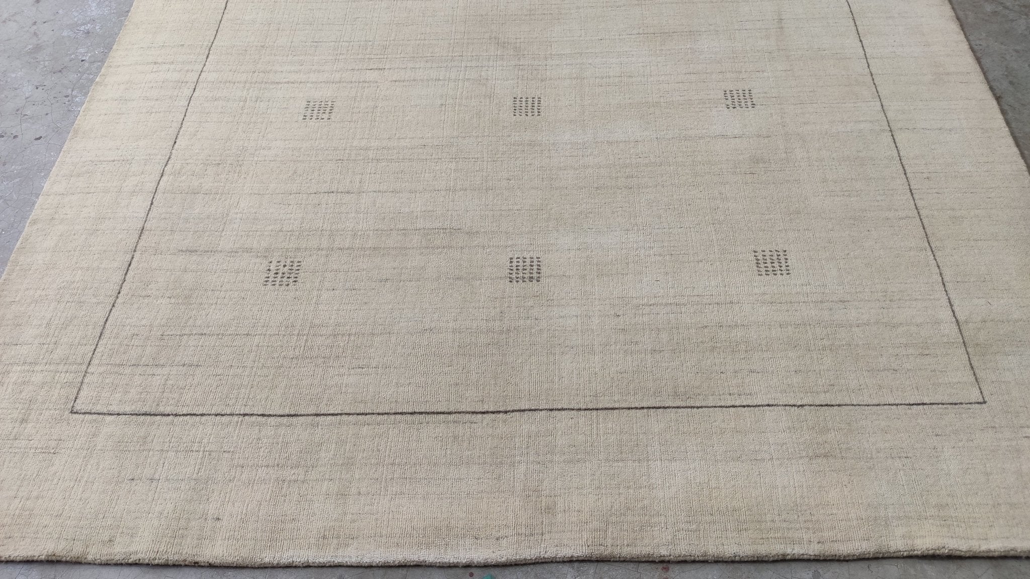 Prince Charming 6x9 Handwoven Ivory Durrie Rug | Banana Manor Rug Company