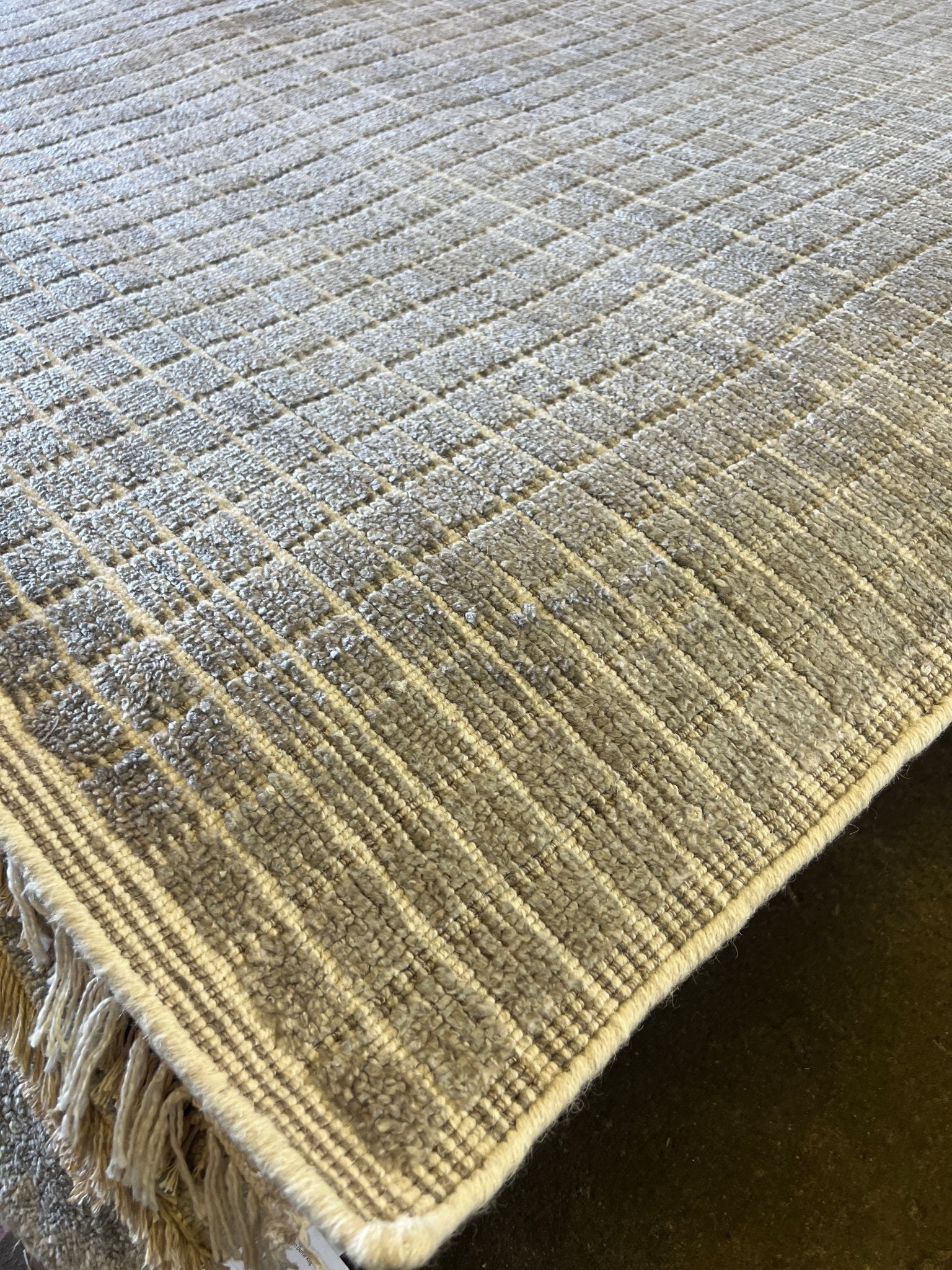 Professor Forthingham 10x13 Light Grey Handwoven Modern Rug | Banana Manor Rug Company