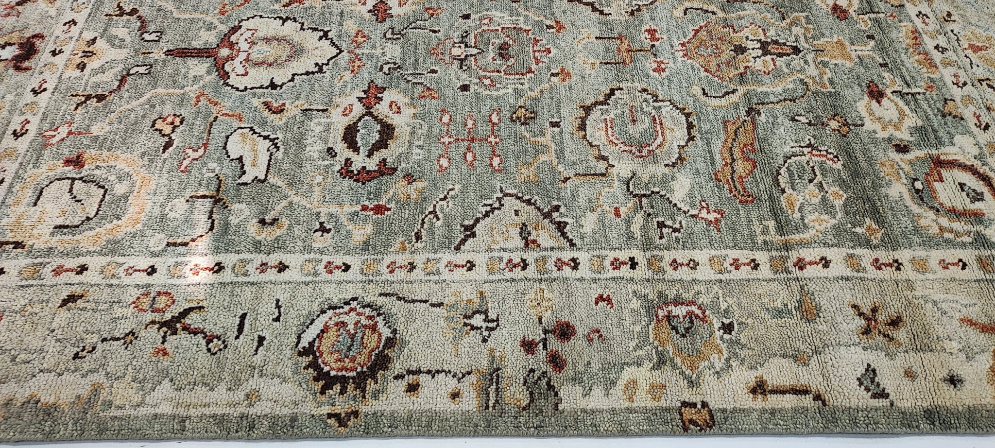 Rachel Green 5.9x8.9 Hand-Knotted Grey & Tan Oushak | Banana Manor Rug Factory Outlet