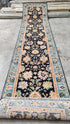 Rachel Nichol 2.6x11.9 Dark Blue Hand-Knotted Oushak Runner | Banana Manor Rug Company