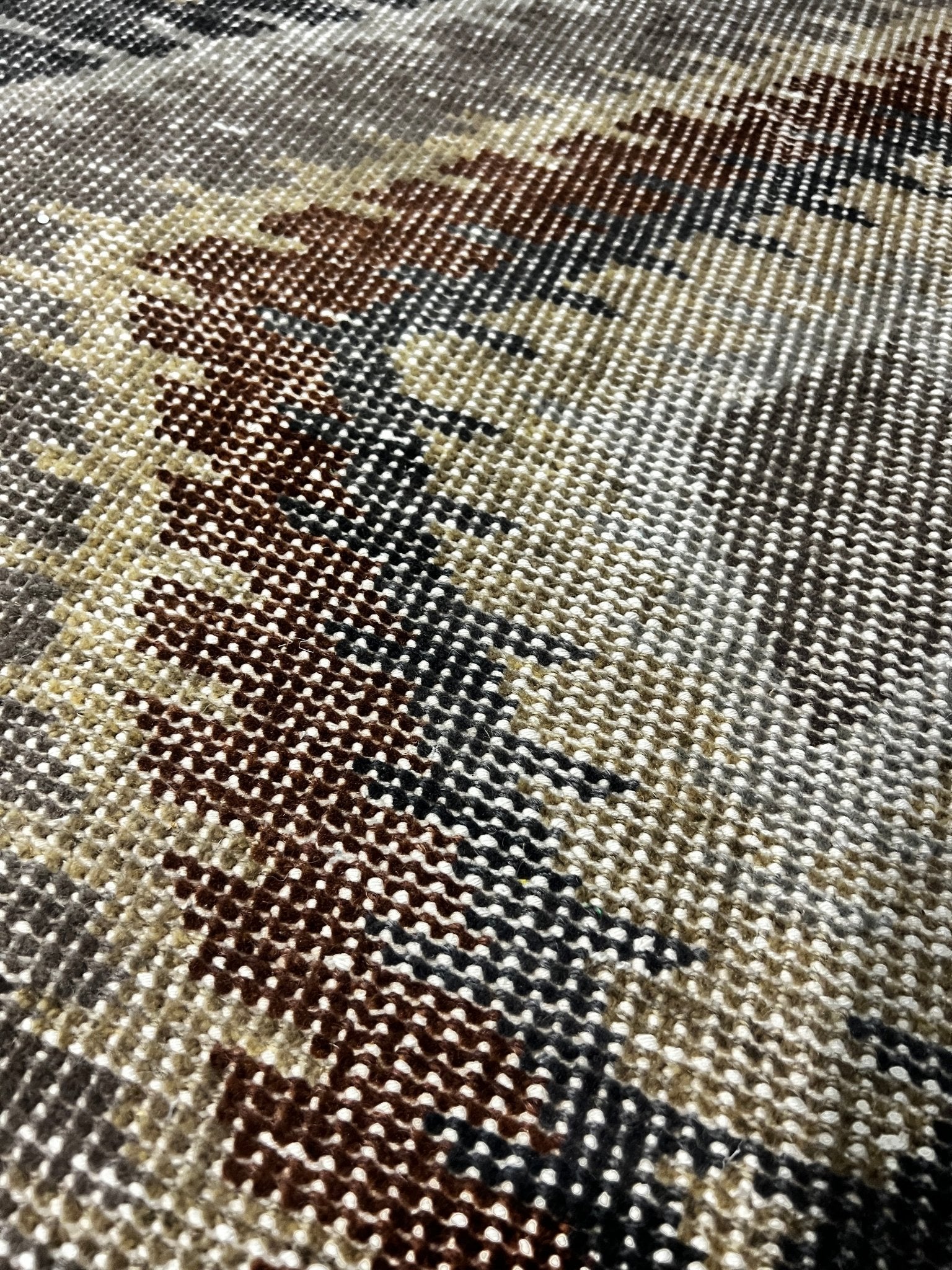 Rae 3x4.6 Hand-Knotted Brown Kilim Rug | Banana Manor Rug Factory Outlet