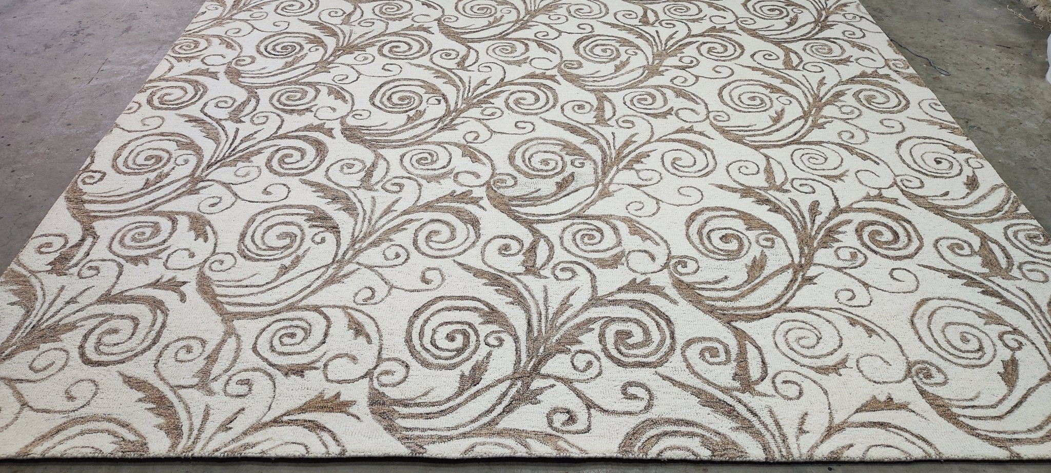 Rava Hand-Tufted Wool Natural Cream Floral (Multiple Sizes) | Banana Manor Rug Factory Outlet