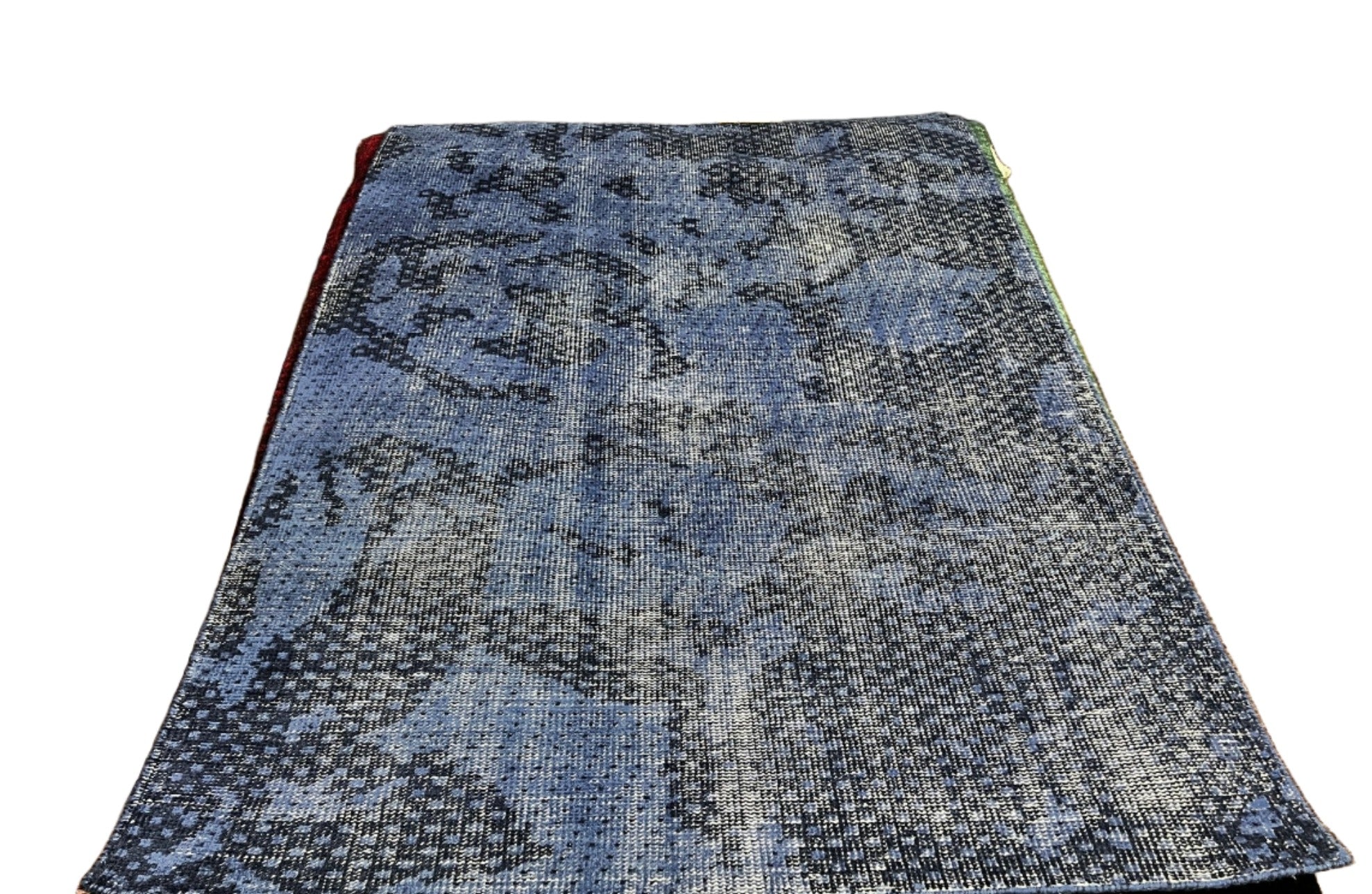 Rawiri Paratene 5x8 Hand-Knotted Modern Blue Abstract | Banana Manor Rug Factory Outlet