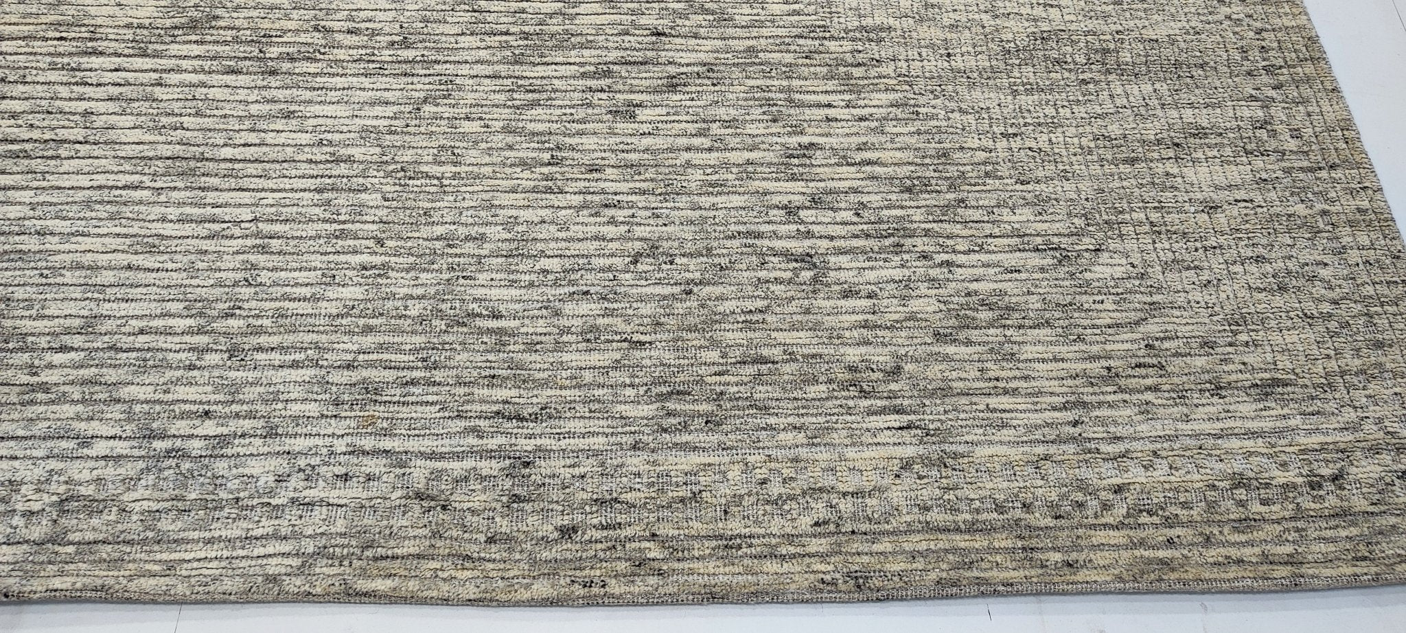 Ray 8x9.9 Hand-Knotted Beige High Low | Banana Manor Rug Factory Outlet