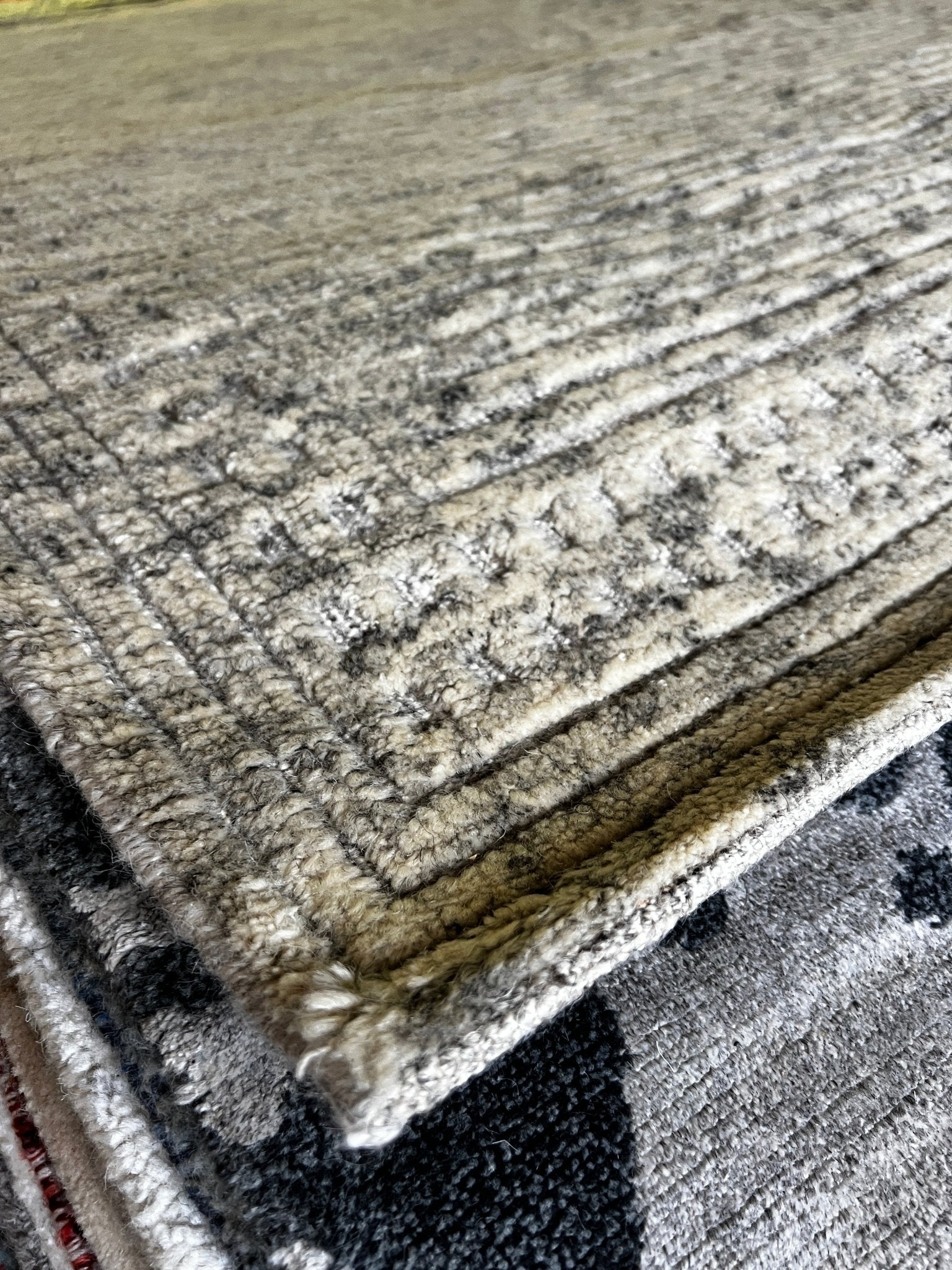 Ray 8x9.9 Hand-Knotted Beige High Low | Banana Manor Rug Factory Outlet