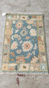 Rebecca Romijn 2x3 Light Blue Hand-Knotted Oushak Rug | Banana Manor Rug Company