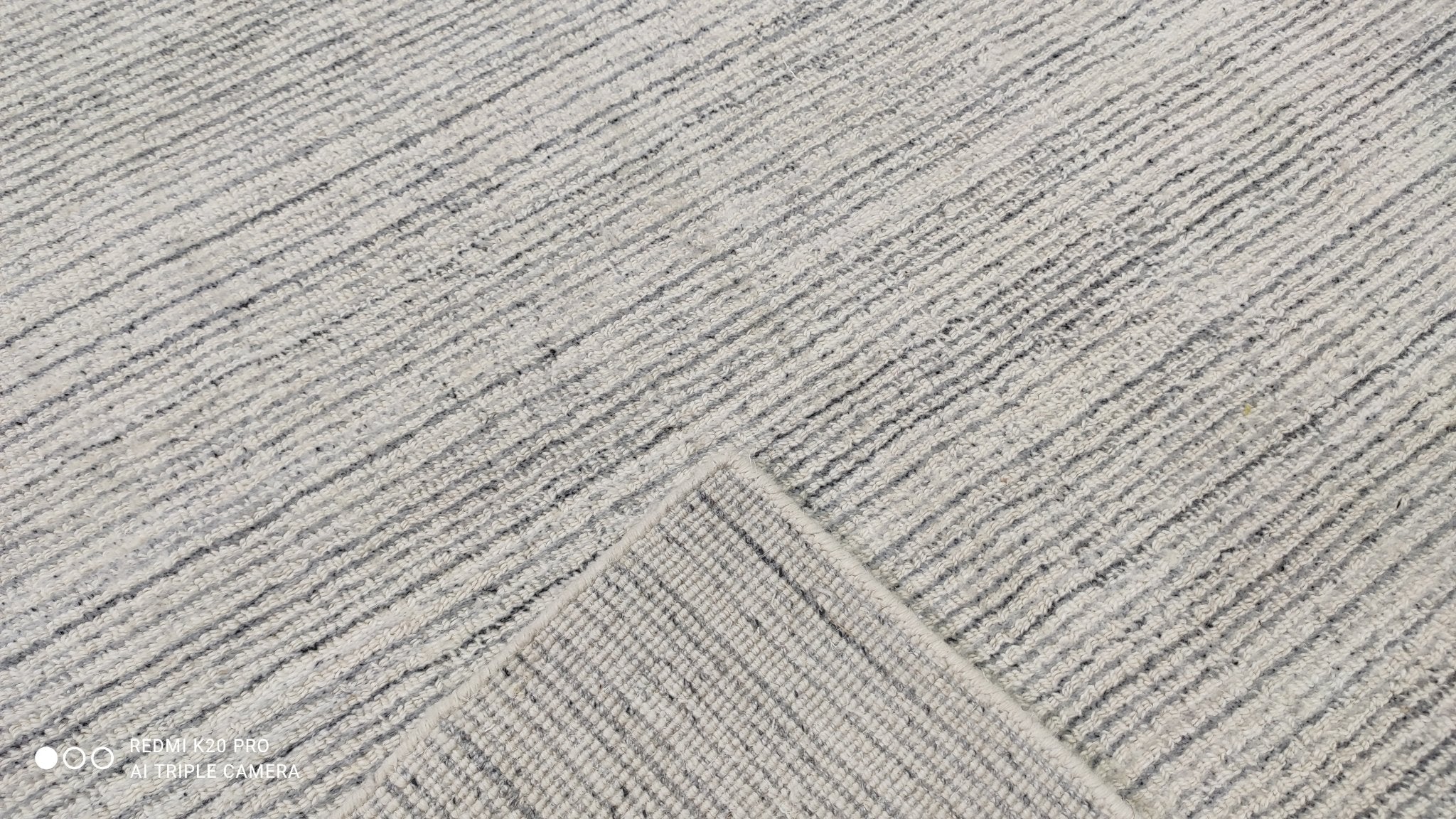 Reed Rothchild 5.3x7.6 Natural Beige Loop Cut Handwoven Durrie Rug | Banana Manor Rug Company