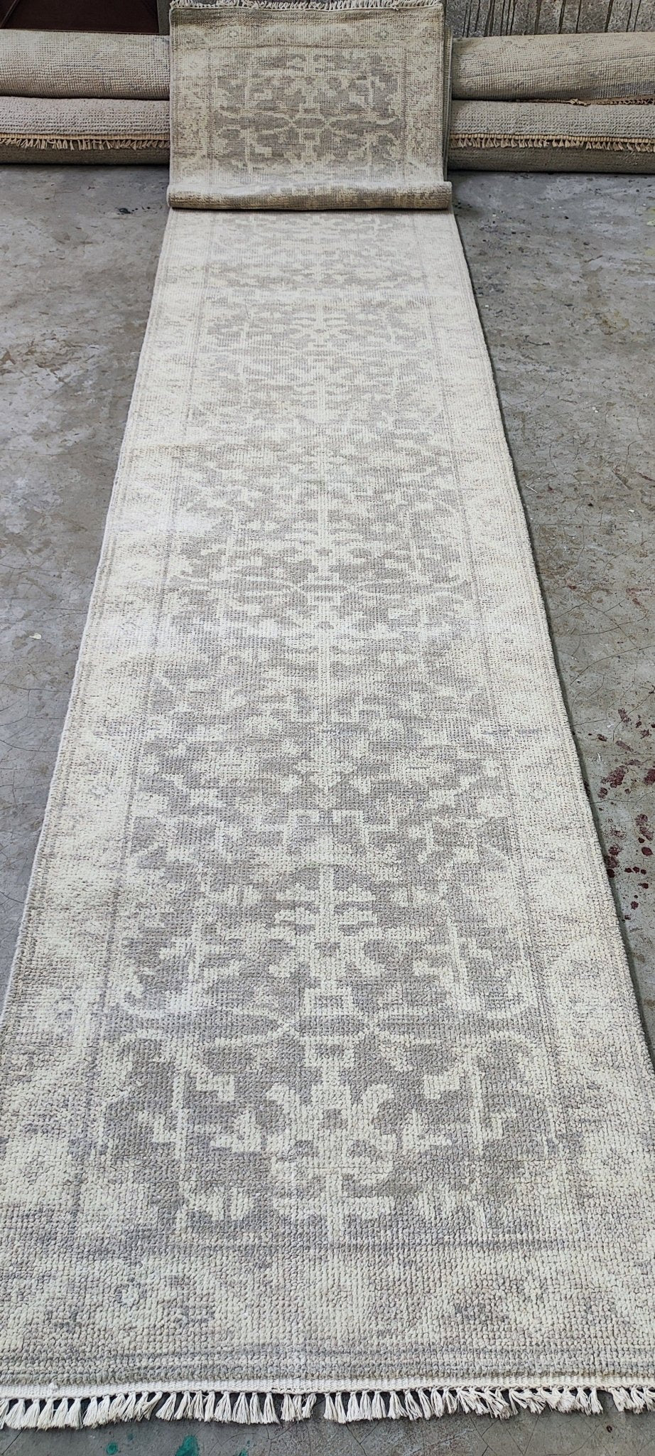 Renee Tenison 2.6x16.9 Hand-Knotted Grey & Silver Turkish Oushak | Banana Manor Rug Factory Outlet