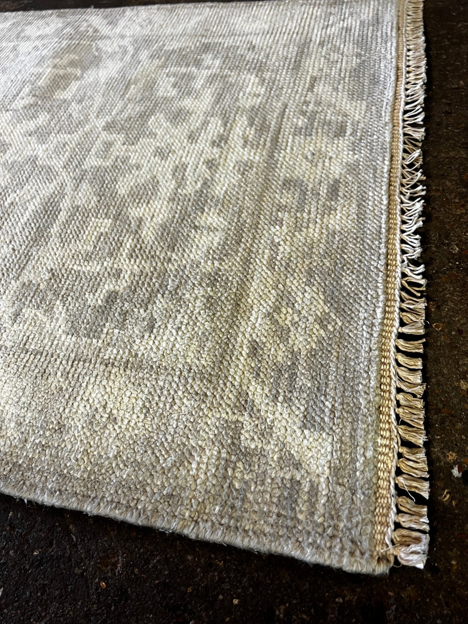 Renee Tenison 2.6x16.9 Hand-Knotted Grey & Silver Turkish Oushak | Banana Manor Rug Factory Outlet