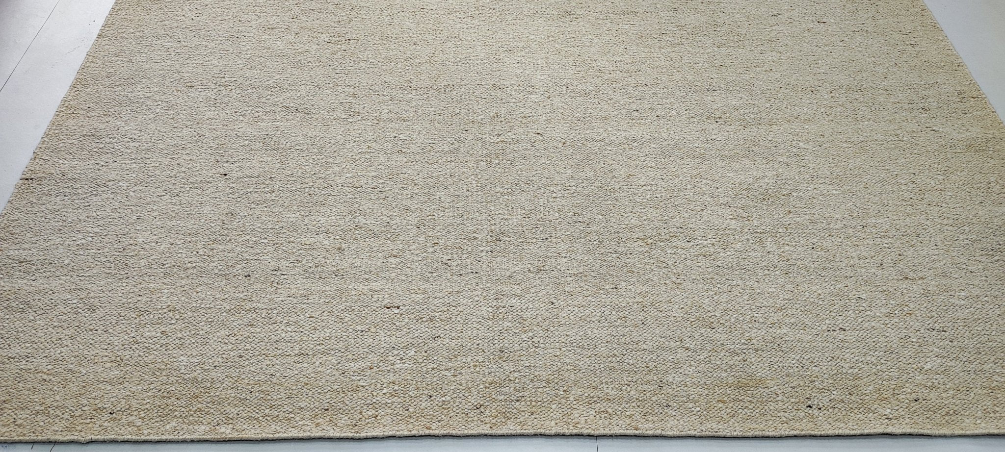Rex 8x10 Handwoven White Textured Durrie | Banana Manor Rug Factory Outlet