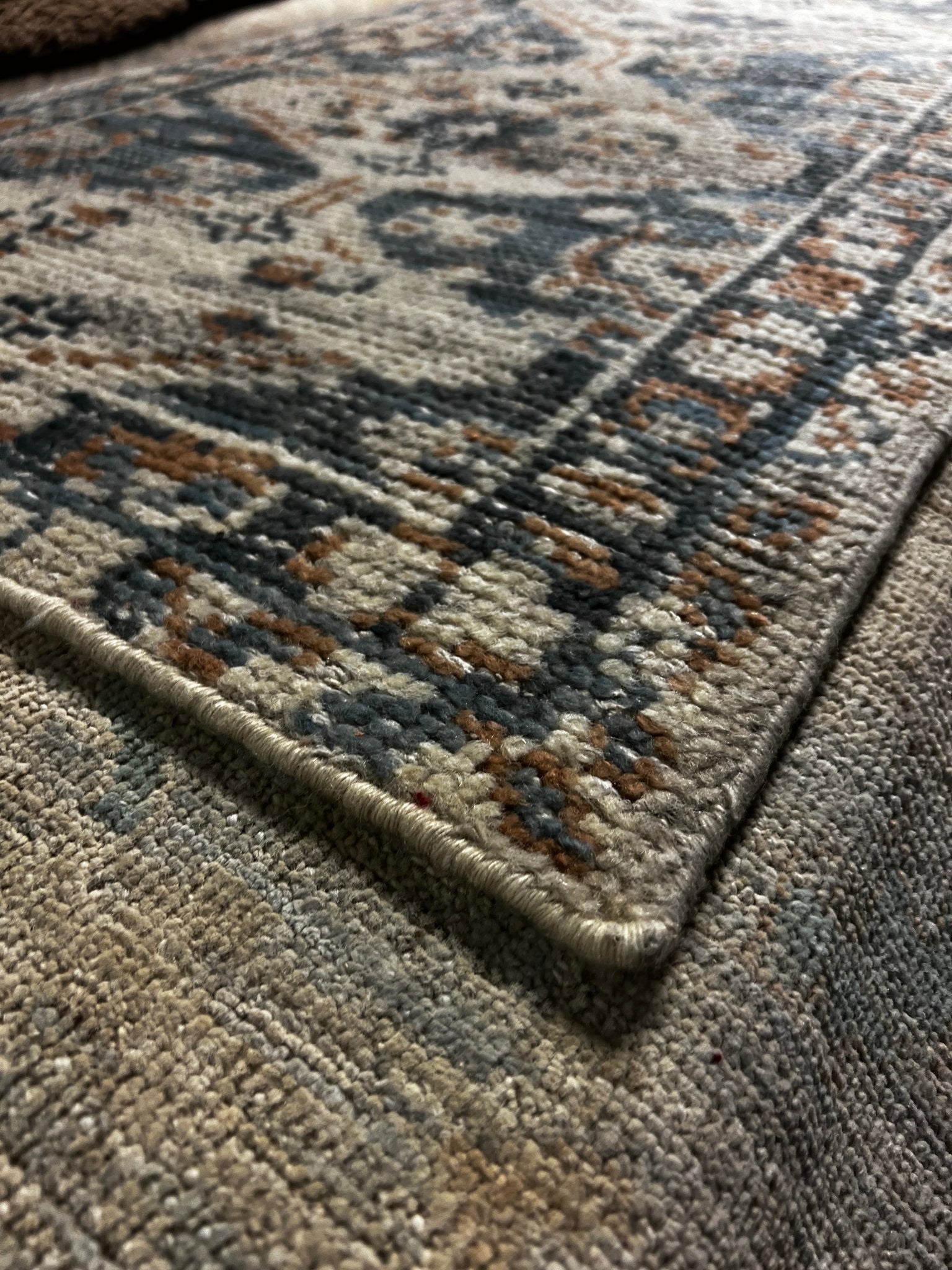 Rhona Mitra 2.6x8 Ivory Hand-Knotted Oushak Runner | Banana Manor Rug Factory Outlet