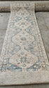 Rhona Mitra 2.6x8 Ivory Hand-Knotted Oushak Runner | Banana Manor Rug Company