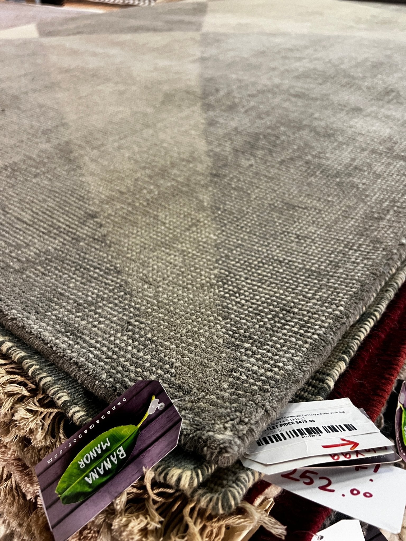 Richard Roxburgh Hand-Knotted Modern Rug Grey and Silver 8x10 | Banana Manor Rug Factory Outlet