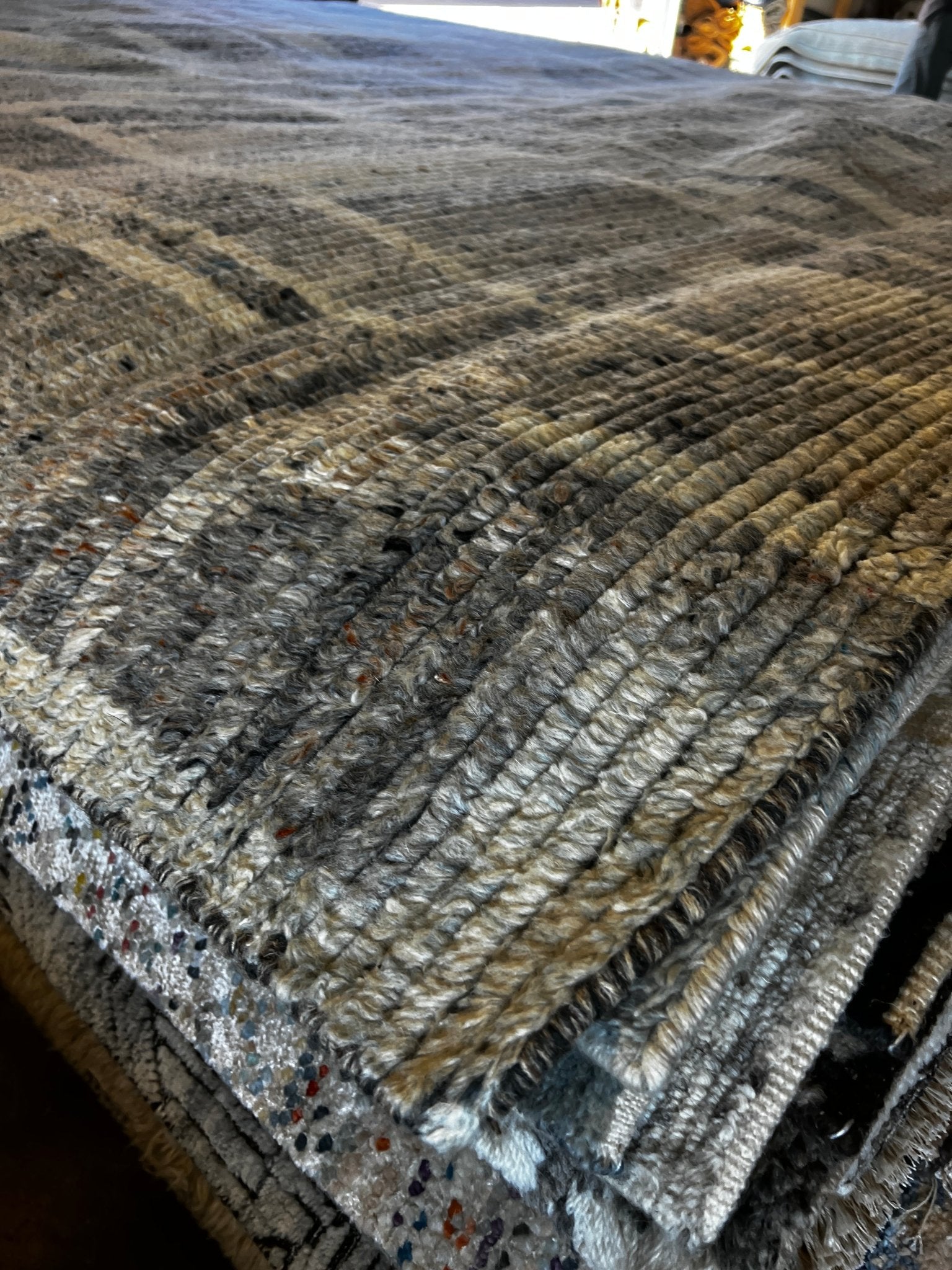 Rick 9.3x12 Hand-Knotted Natural Cut Pile | Banana Manor Rug Factory Outlet