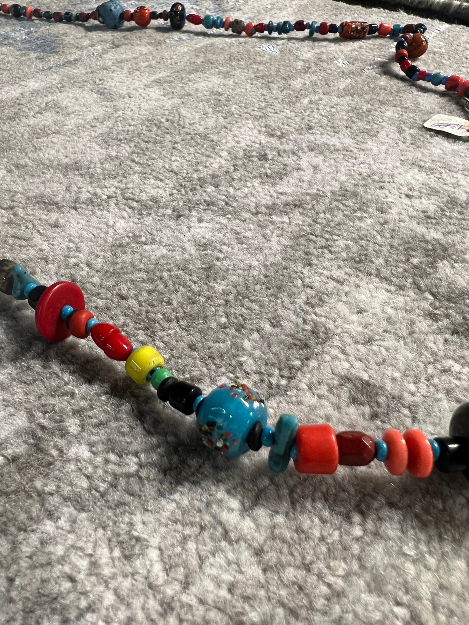 Rihanna Colorful Long Handmade Beaded Necklace | Banana Manor Rug Company