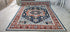 Rita Konig Blue and Rust Hand-Knotted Heriz Rug 8x10 | Banana Manor Rug Company