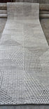 Robbie 4.3x12 Hand-Knotted Ivory & Grey Cut Pile Runner | Banana Manor Rug Factory Outlet