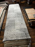 Rod 3.3x15 Hand-Knotted Ivory & Grey Cut Pile Runner | Banana Manor Rug Factory Outlet