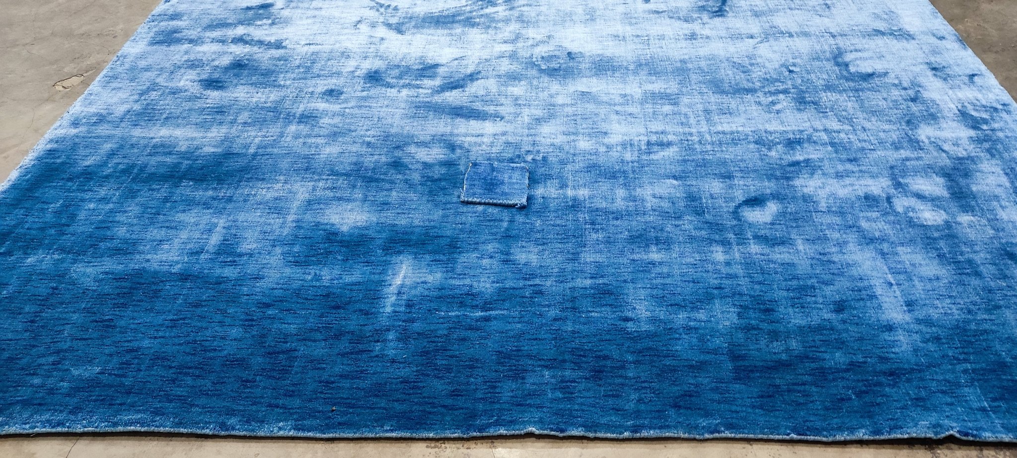 Rod 7x9 Handwoven Blue Textured Viscose | Banana Manor Rug Factory Outlet