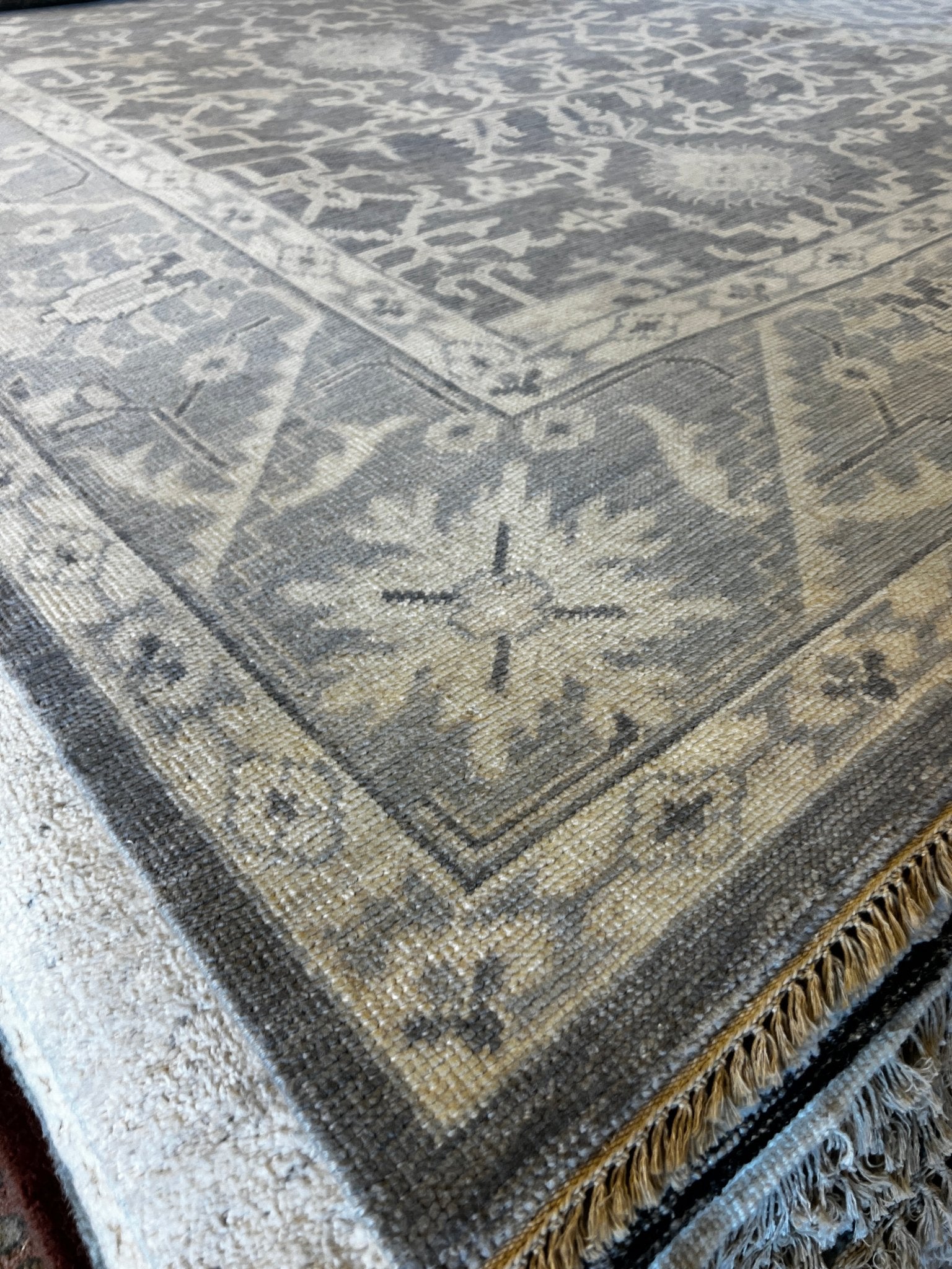 Romy 10x14 Hand-Knotted Grey & Silver Turkish Oushak | Banana Manor Rug Factory Outlet