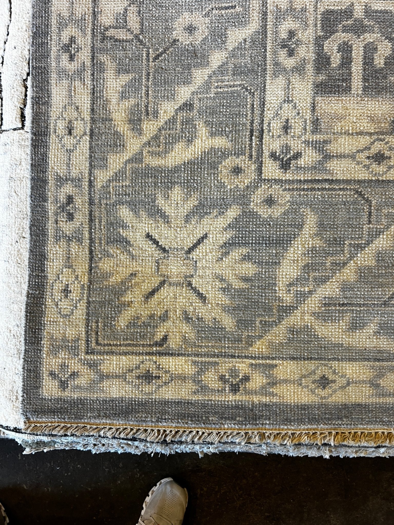 Romy 10x14 Hand-Knotted Grey & Silver Turkish Oushak | Banana Manor Rug Factory Outlet