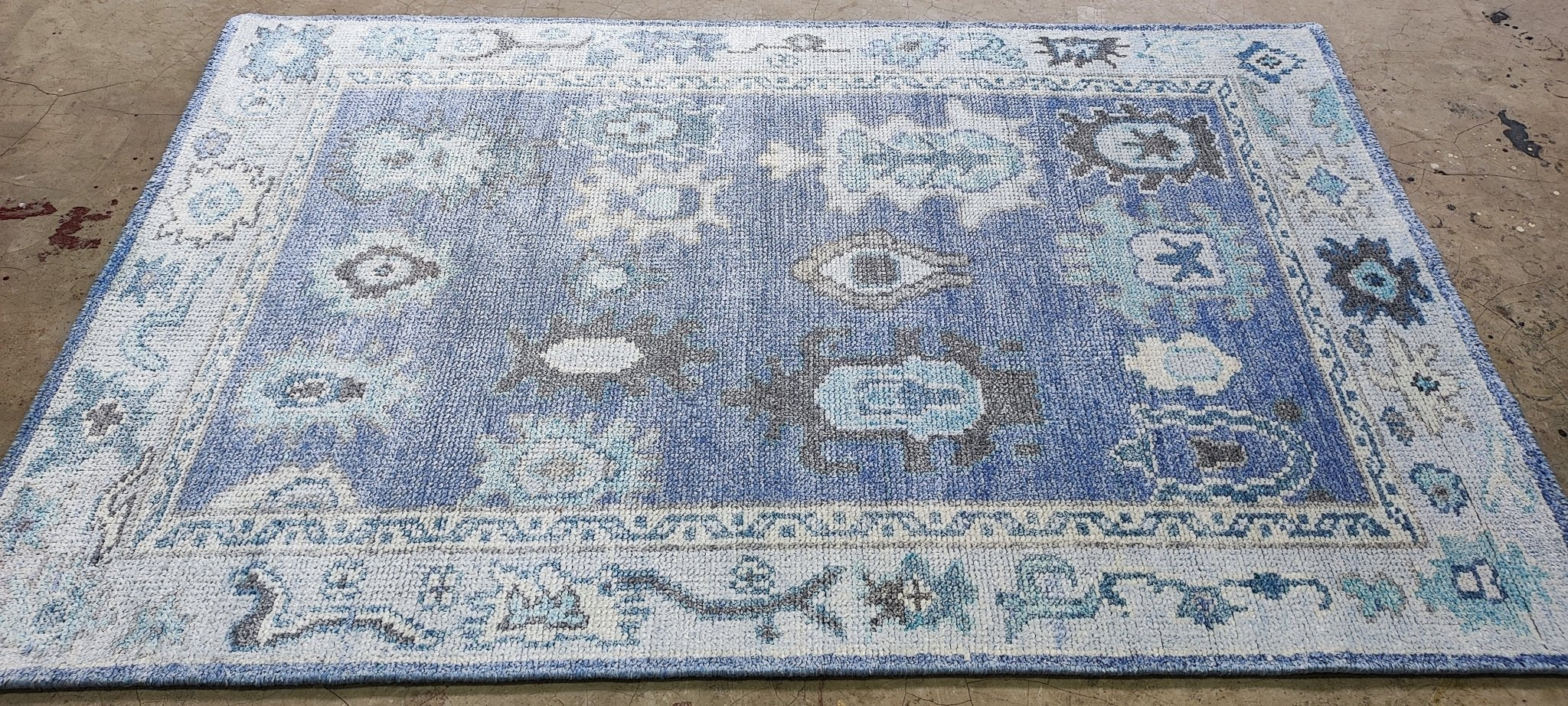 Romy 4x6 Light Blue Oushak | Banana Manor Rug Factory Outlet