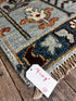 "Romy" Light Blue and Rust Hand-Knotted Oushak Sample 8x10 | Banana Manor Rug Company