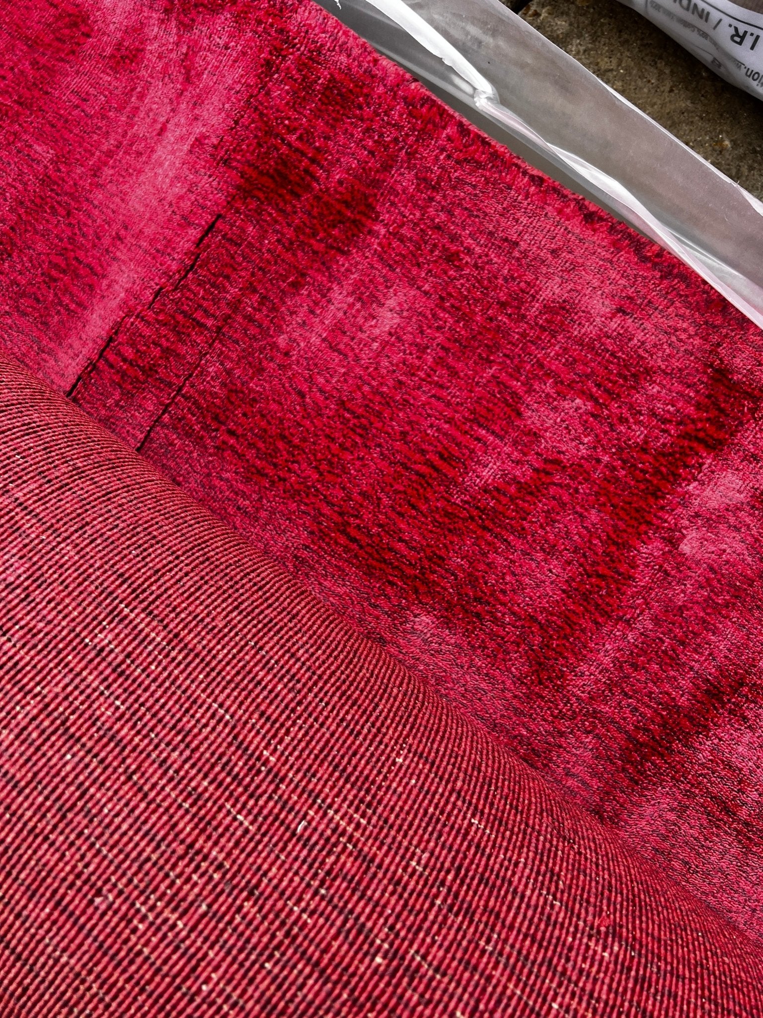 Rosana 11.3x13 Pink Textured Viscose | Banana Manor Rug Factory Outlet
