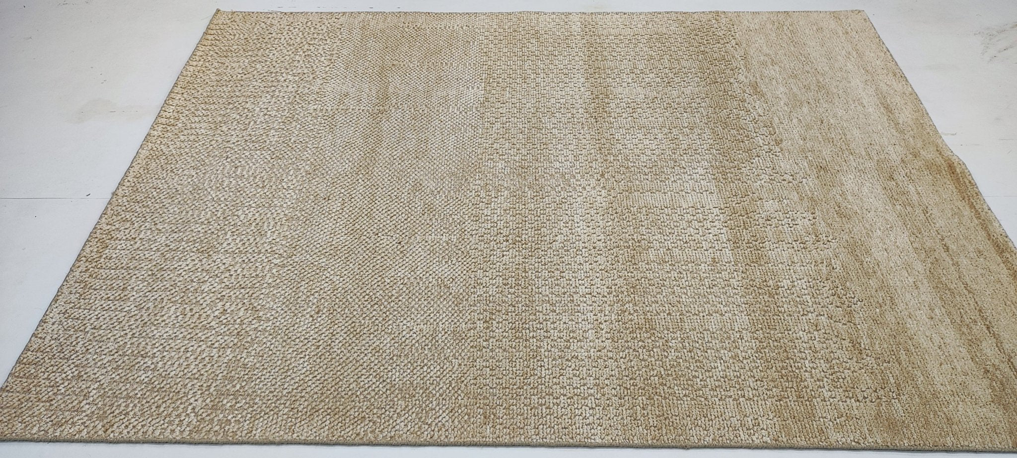 Ross Geller 5.6x7.6 Hand-Knotted Beige High Low | Banana Manor Rug Factory Outlet