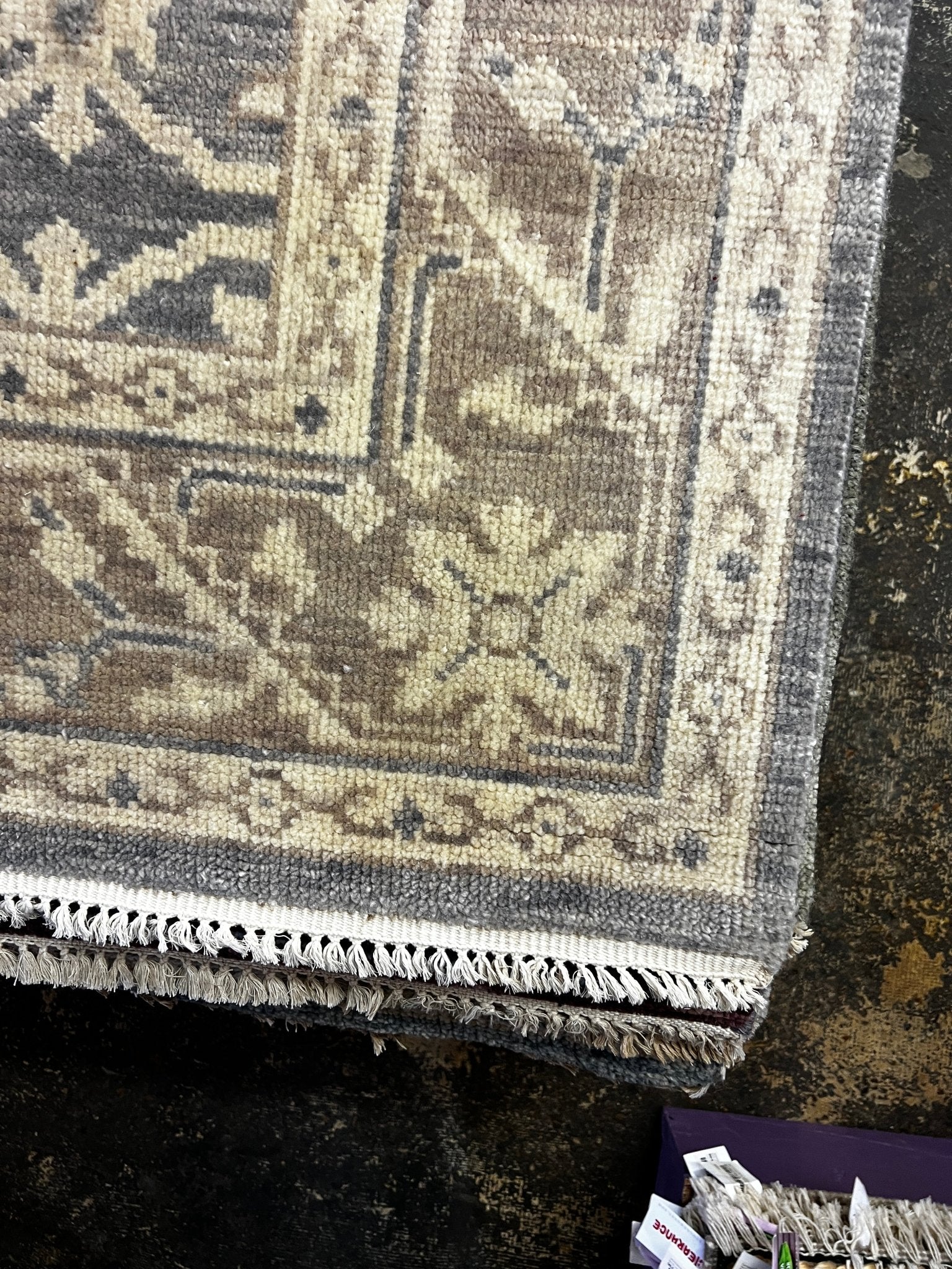 Roxy 5.9x9 Hand Knotted Grey & Light Rust Turkish Oushak | Banana Manor Rug Factory Outlet